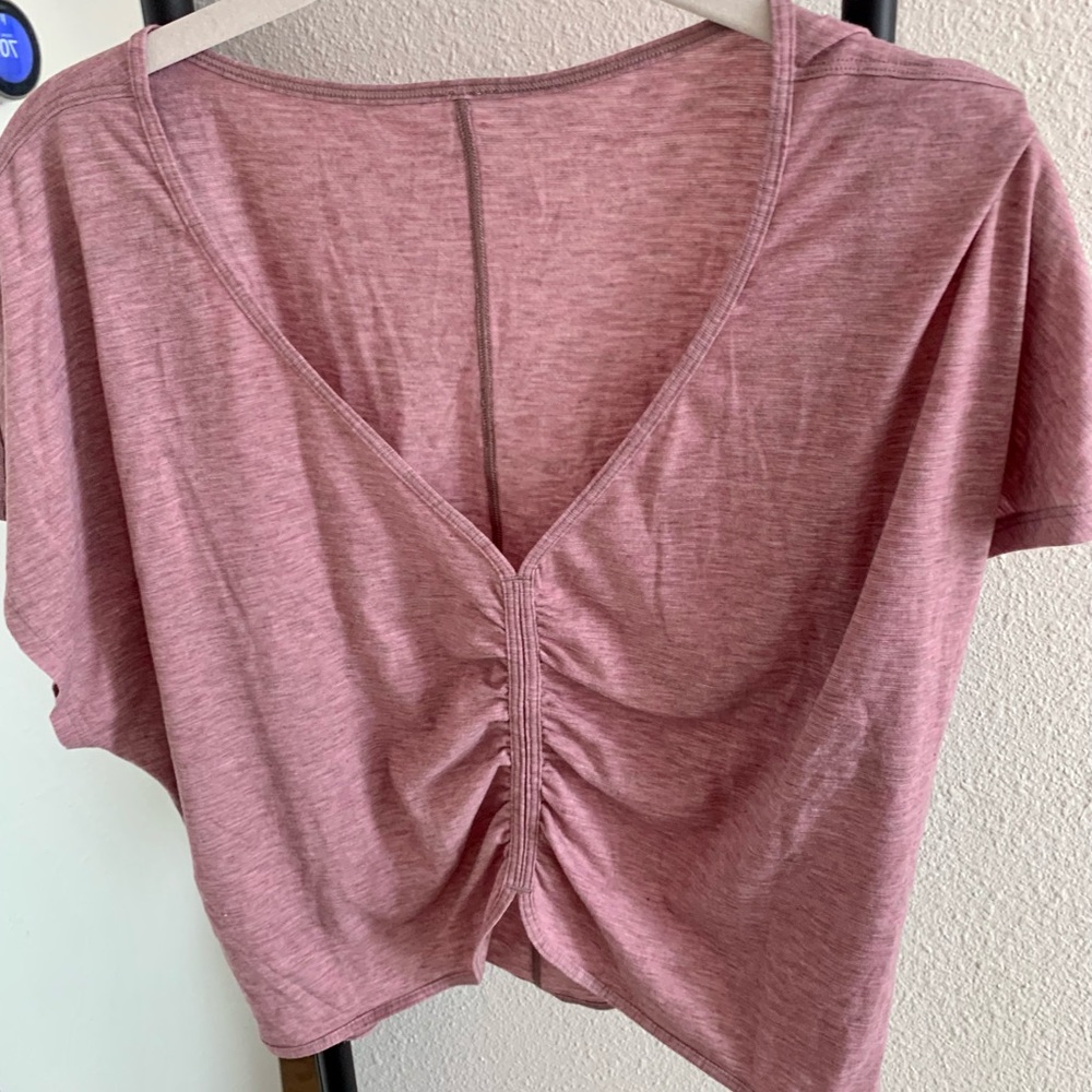 Lululemon Ruched Front Pink Top